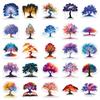 50 Luminous Tree of Life Cartoon Stickers for Thermos, Bicycle - Creative & Artistic, No-Cut
