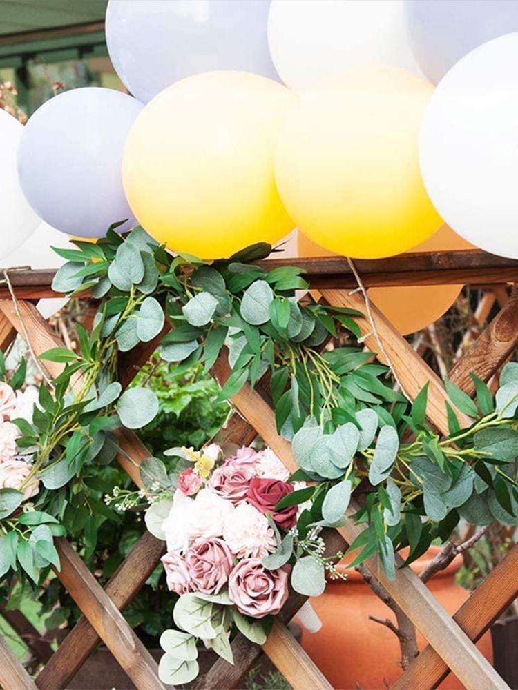 180cm Artificial Vine, Artificial Eucalyptus Wreath, Green Leaves, Outdoor Decoration for Weddings, Festivals, and