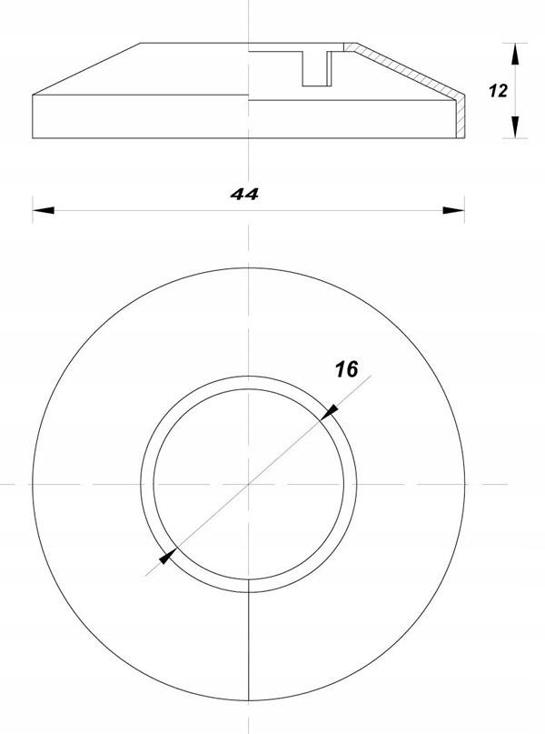 Rozetka Maskująca Chrom Na Rure Pex 16 Mm