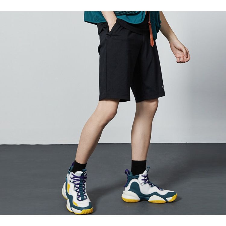 Li Ning Wade Series Element Print Sports Shorts Men Shorts Black AKSQ025-1