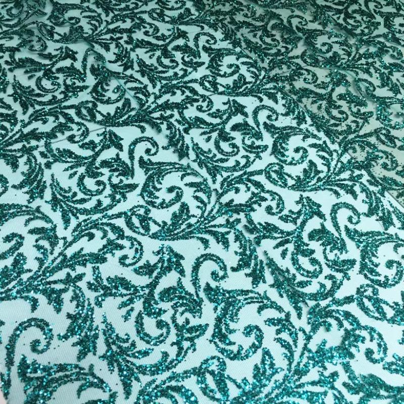 

100x130cm Glitter Sequin Gauze Material Gold Stamping Fabric for Diy Sewing Party Evening Dress ,skirts Handmade DIY Fabric 100x130cm зелений