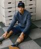 LEDEPT Washable Raglan Round Pullover [Blue]