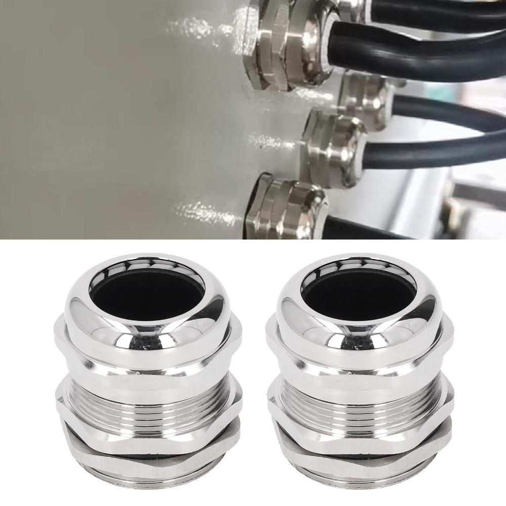 2PCS M32 Cable Gland Adjustable Design Wire Connector Durable Electrical Cable Glands  Outdoor Use