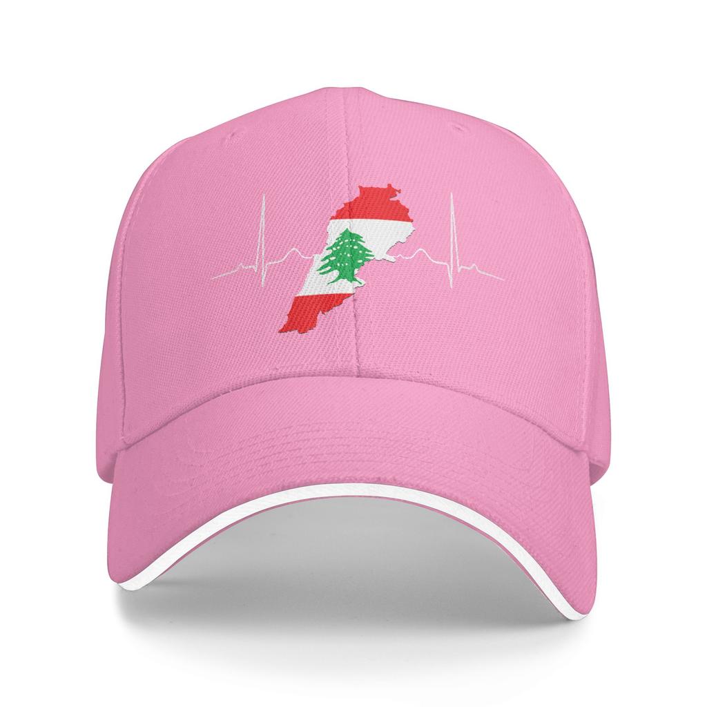 Lebanon Heart Lebanese Heartbeat Vintage Lebanon Map Baseball Cap  Women Unisex Trucker Hat Casual Outdoor Sports Sun Baseball Caps