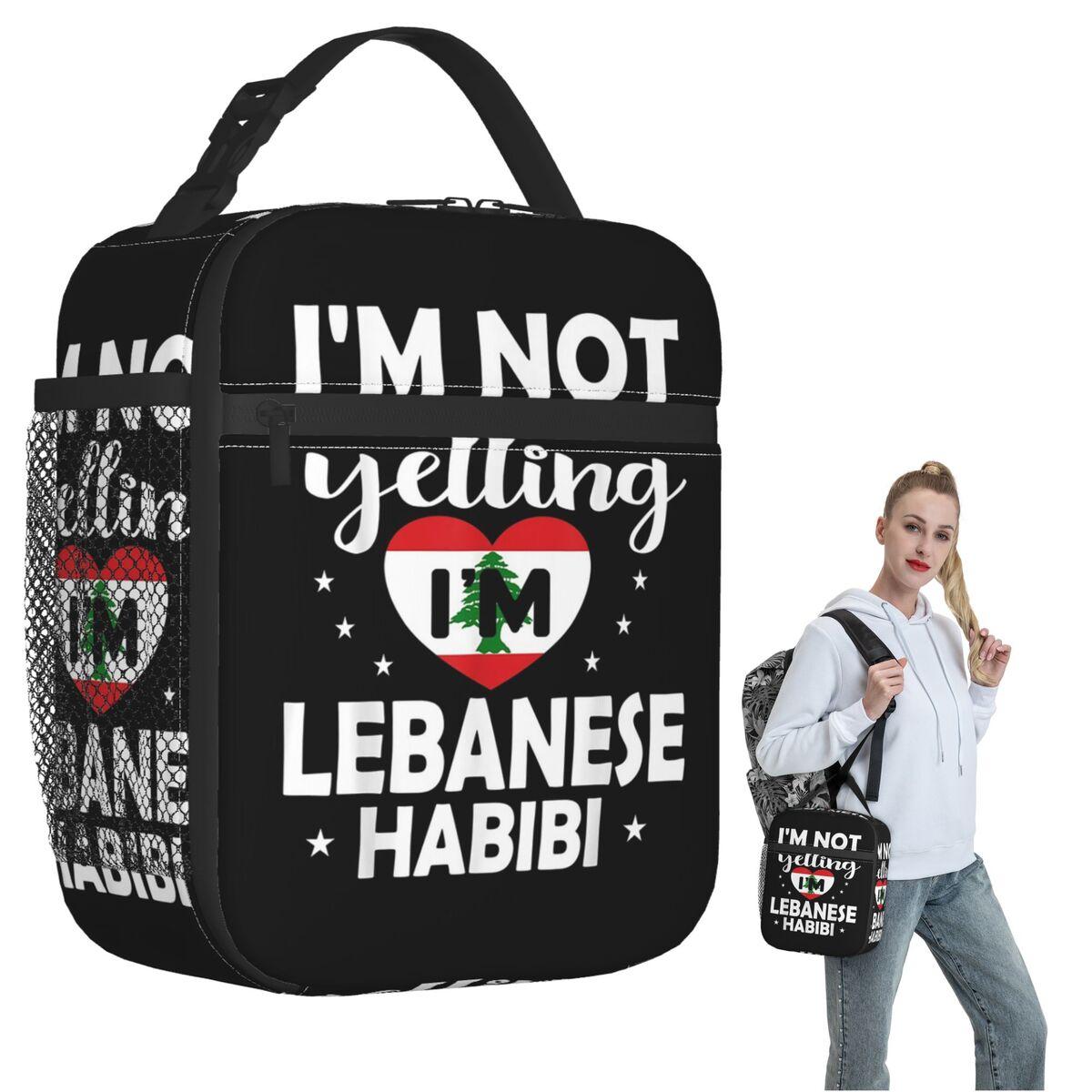 Lebanese Flag Lebanon Heritage Lebanese Insulated Lunch Bag for Women Children Portable Food Boxes Thermal Lunch Box Tote One Size
