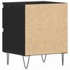 Nightstand Black Oak 40 x 35 x 50 cm Engineered Wood