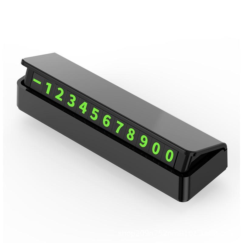 Hidden Luminous Temporary Parking Number Plate Car Interior Accessory