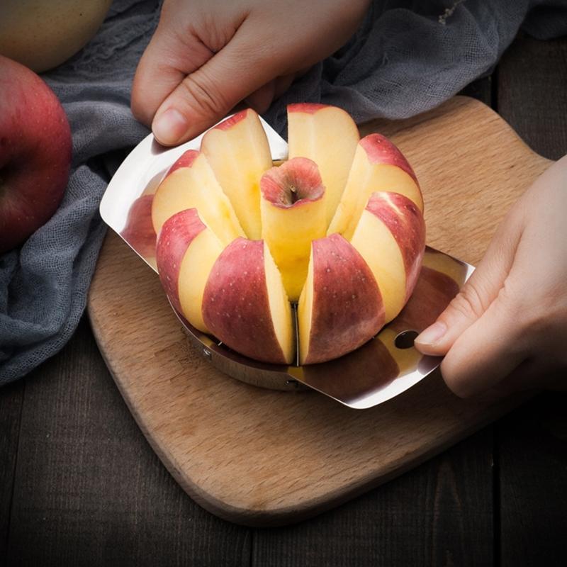 Kráječ na jablka 8/12 čepelí Nerezová ocel Dělič jablek Odstraňovač jádřinců Kuchyňský pomocník Nástroj na odstraňování jádřinců pro hrušku bramboru cibuli