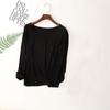 Long Sleeve Oversized Thermal Underwear Solid Color Long Johns Set Women  Winter