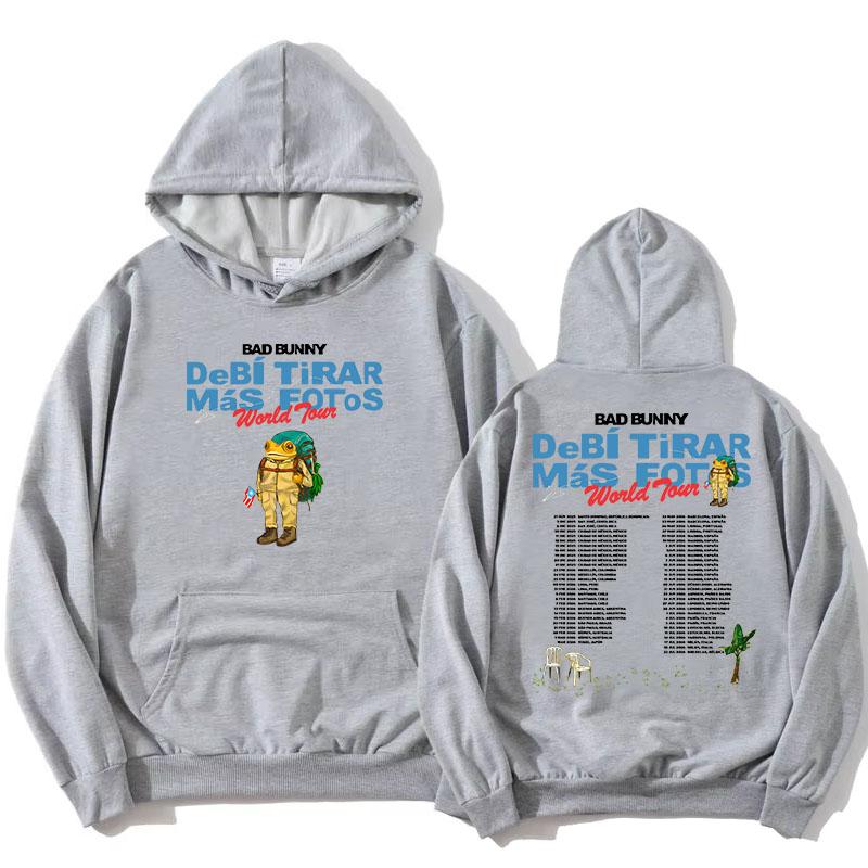 Debí Tirar Más Fotos World Tour 2026 Hoodies Rapper Bad Bunny Streetwear Unisex Long Sleeve Winter Women Sweatshirts Print Tops