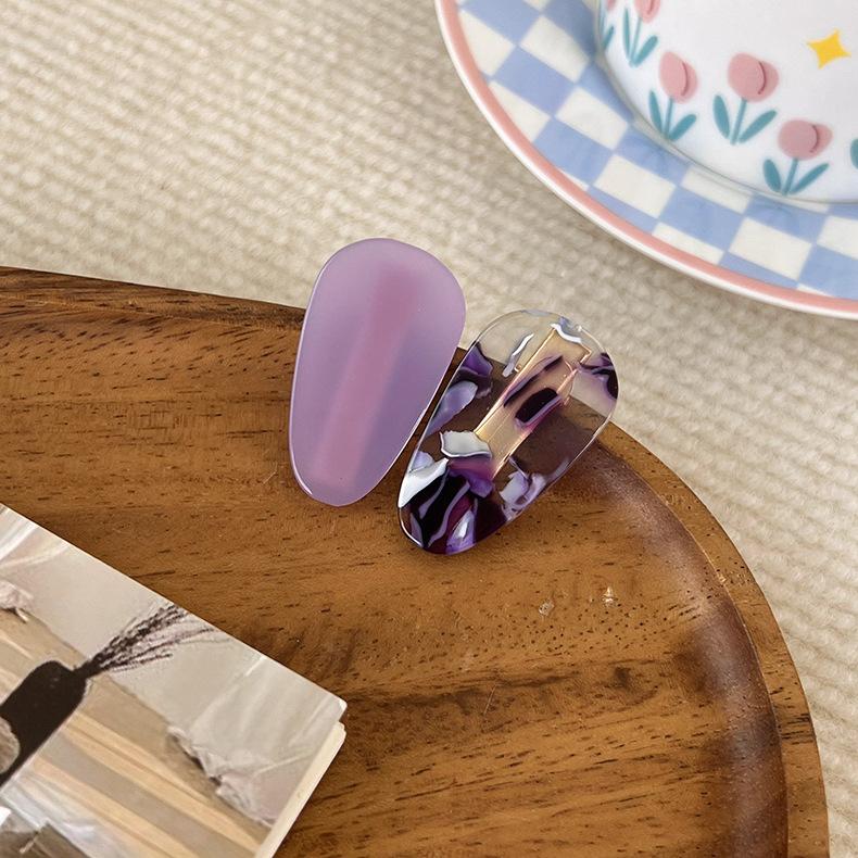 

2 шт./набор Ацетатные капельки Маленькие заколки-невидимки для волос Женские Девушки Модные Акриловые Заколки для волос Простые Зажимы для волос Аксессуары для волос