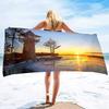 Leuchtturm Mikrofaser Pool Sandfest Strandtuch Decke Schnell Schnelltrocknend Sandfrei Proof Kompakt Outdoor Leichtgewichtige Handtücher