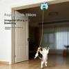 Funny Pet Kitten Self Play Intelligent Hanging Feather Bell Automatic Lifting Lowering Swing Pet Self -Hi Elastic Rope Toys