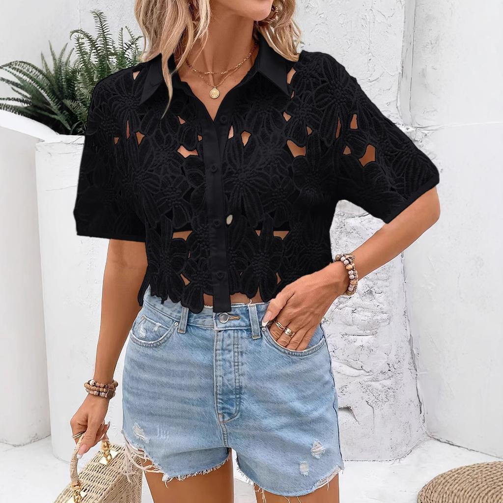 Stile Europeo Moda Donna Versatile Elegante Camicetta Casual Vacanza Festa