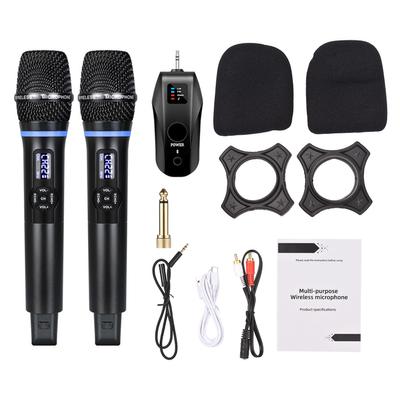 Wireless Microphone System Receiver with Handheld Mic UHF Anti-Howling and Reverberation Function