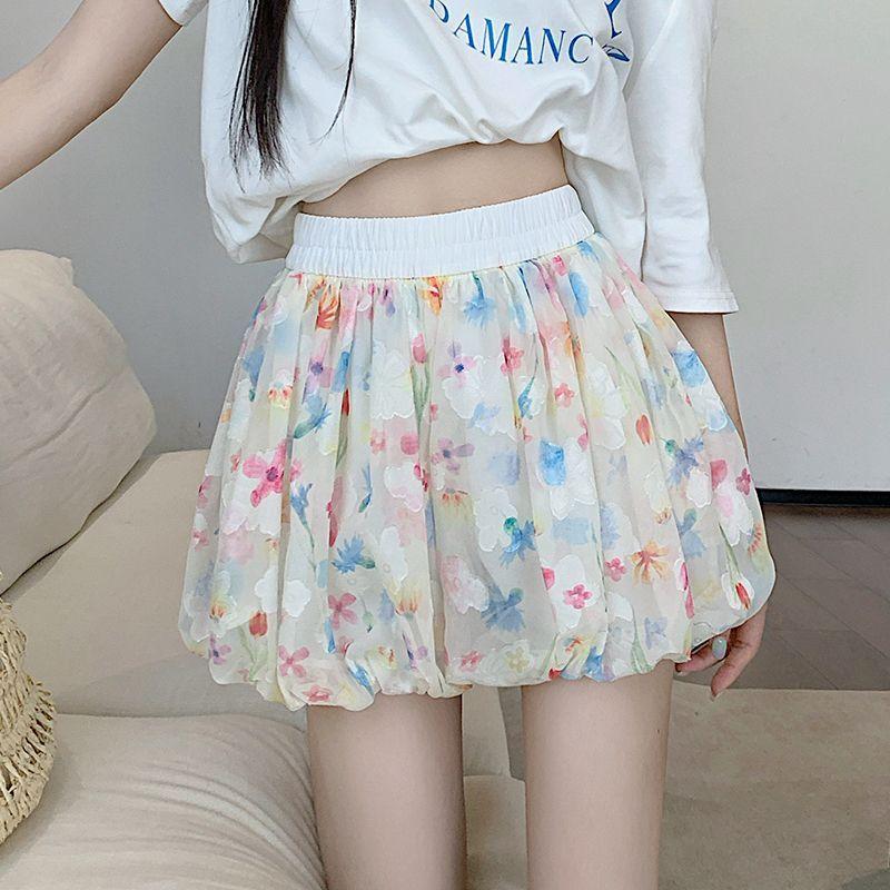 Women's Summer Shorts Petite High Waist Loose Casual Ice Silk Wide Leg Pants