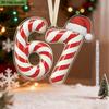 2pcs Number 67 Christmas Ornaments, Candy Cane Festive Pattern, Hanging Decor for Xmas Tree or Car Home Holiday Parties Easy To Hang Christmas Gifts
