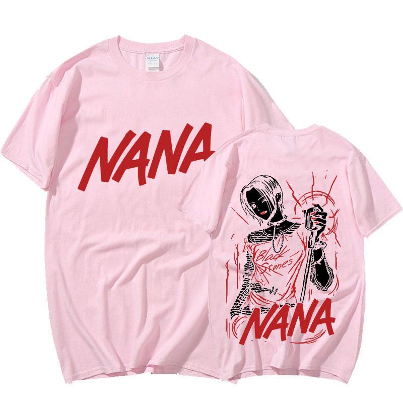 Anime Nana Osaki Potisk Trička Pánská Dámská Krátký Rukáv Bavlna Ležérní Tričko Oversize Harajuku Streetwear Oblečení pro Teenagery