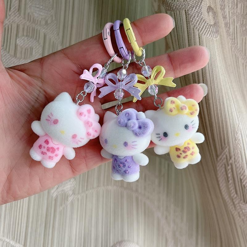 Sanrio Hello Kitty Keychains Cartoon Keyring Hanging Pendant for Backpack Charms on The Phone Bag Ornament Party Gift