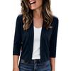 Women's Long Sleeve Neck Cropped Cardigan Sweater, Short Knit Cardigan Top