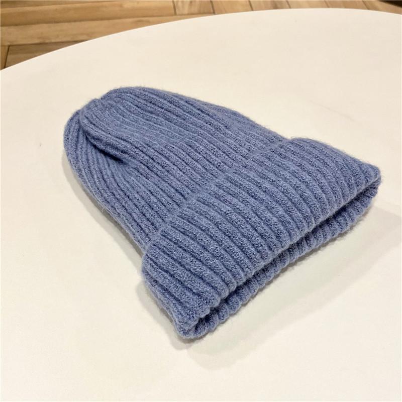 Autumn and Winter Cold Hat Wool Hat Women's Trendy Versatile Knitted Hat Men's Cool Velvet Thickened Warm Cold Hat