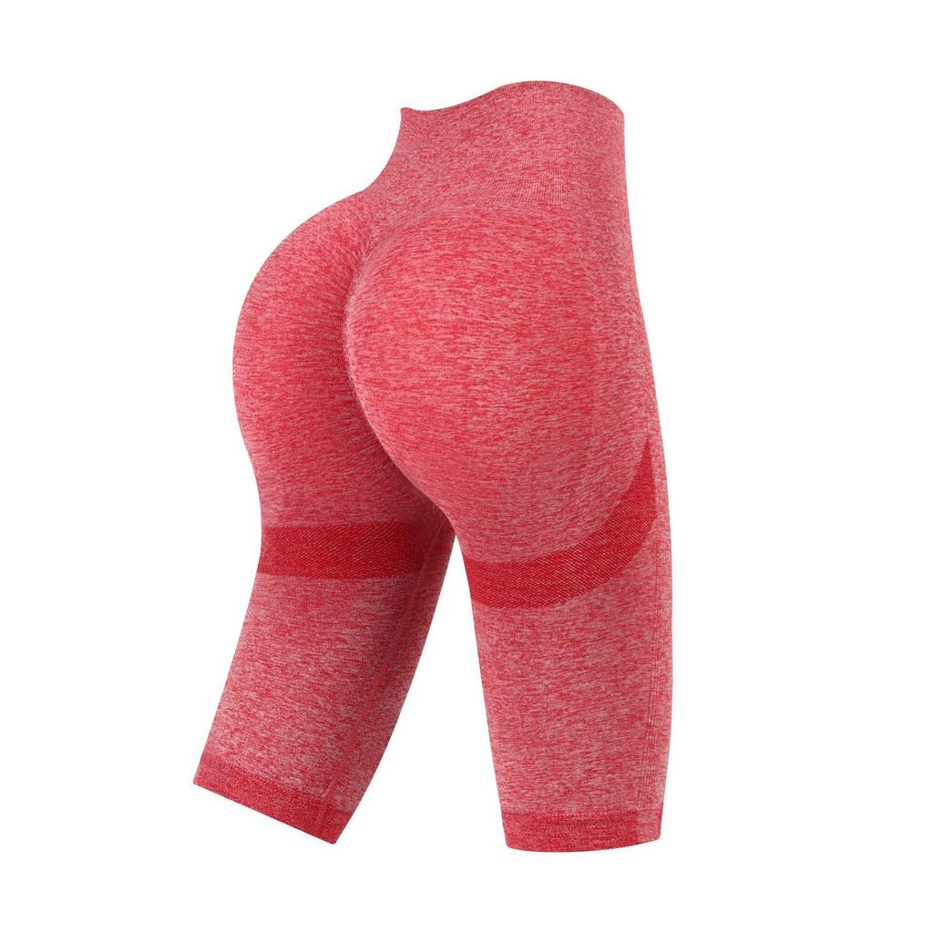 Smiley Face High Waist Butt-Lifting Yoga Capris – Breathable, Stretchy & Quick-Drying Women's Fitness Shorts