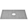 VEVOR Shower Curb Kit, 1219x1828mm Shower Pan Kit with 160mm Central Drain, Lightweight EPS Shower Installation Kits with 2 Waterproof Cloths