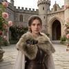 Faux Furs Shawl with Buckles Fashion Costume Collar Role Play Capes For Cosplay And Medieval Themed Event