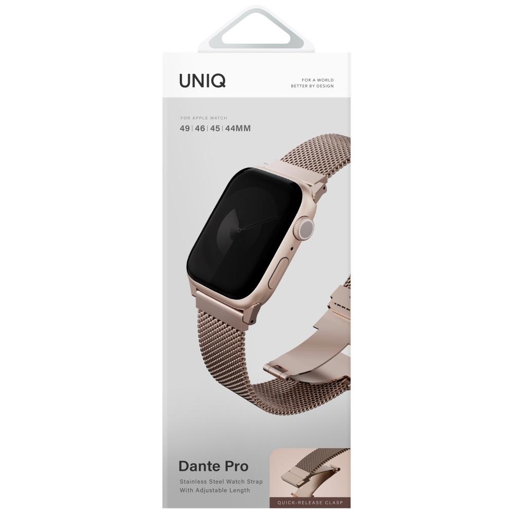 Pasek Uniq Dante Pro Do Apple Watch      49/46/45/44Mm Stainless Steel Metaliczny Różowy