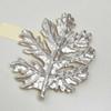 French Style Long Leaf Pin Corsage Ornament Metal Glossy Brooch  Western-style Clothes