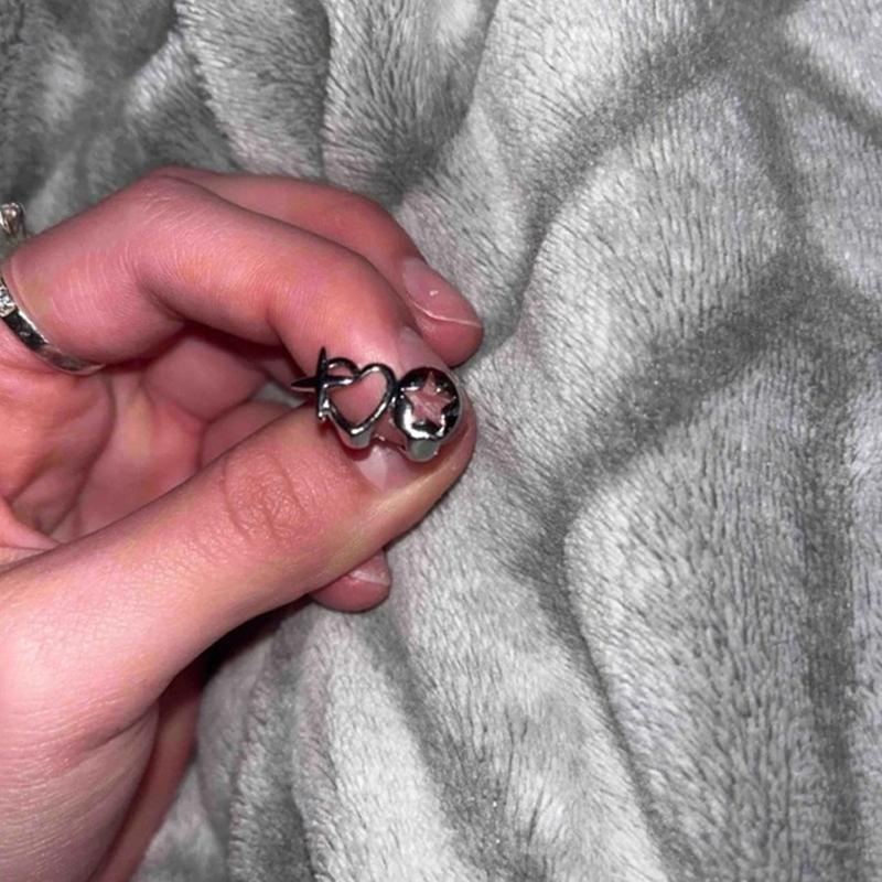 Punk Hip Hop Hollow Heart Star Teeth Caps For Women Men Vintage Tooth Grills Jewelry Accessories