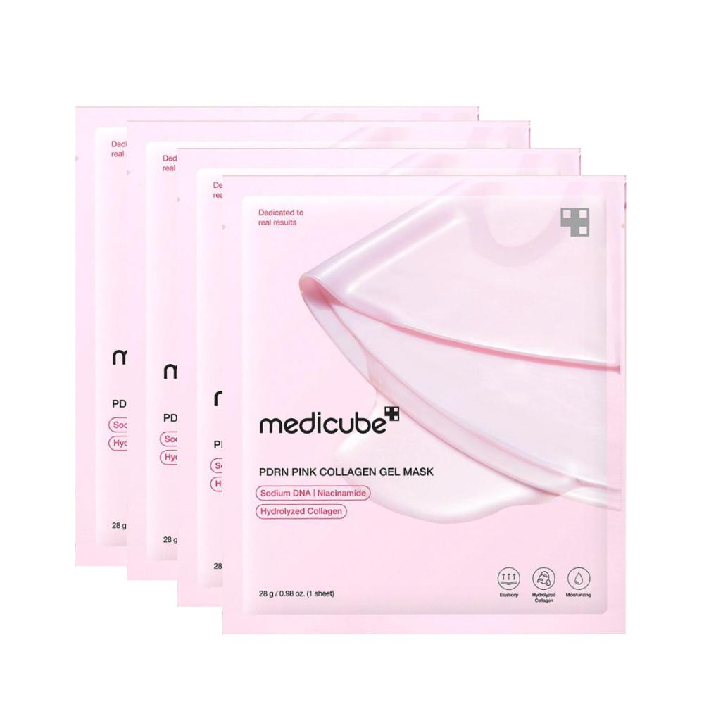 Medicube PDRN Pink Collagen Hydrogel Mask – Lifting & Brightening Facial Sheet for Youthful Skin (4pcs)
