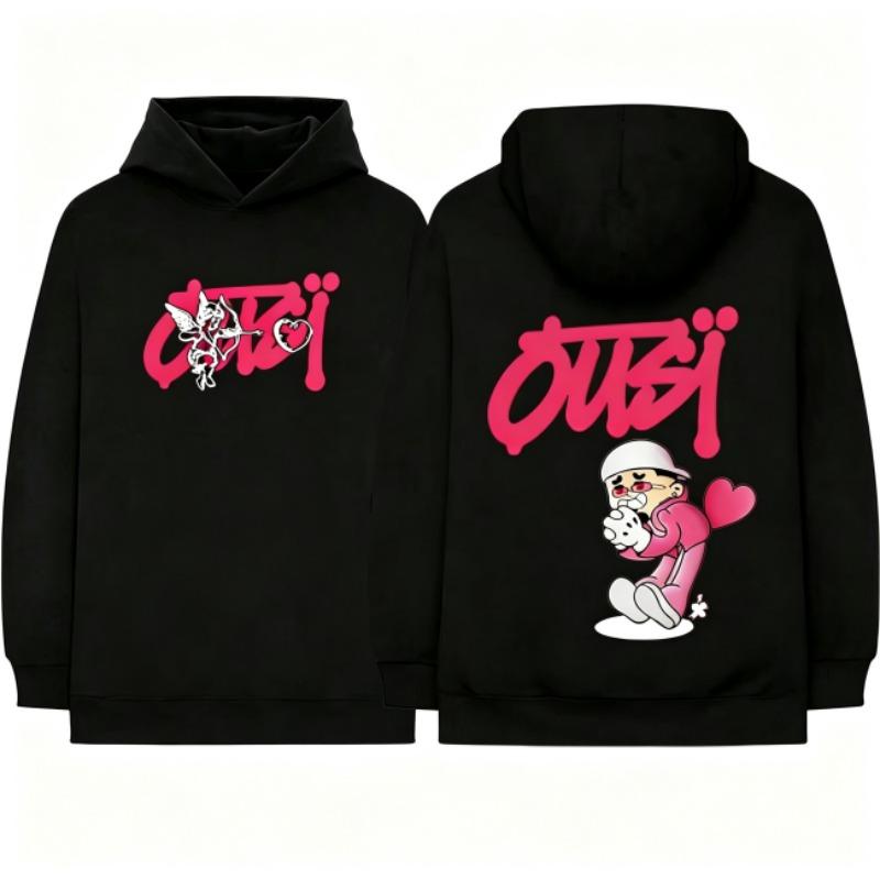 Felpe per Ragazzi Ragazze Felpa Casual Abbigliamento Bambini Top Felpa con Cappuccio a Manica Lunga Stampa Cartoon Amore Ragazzo Felpa con Cappuccio