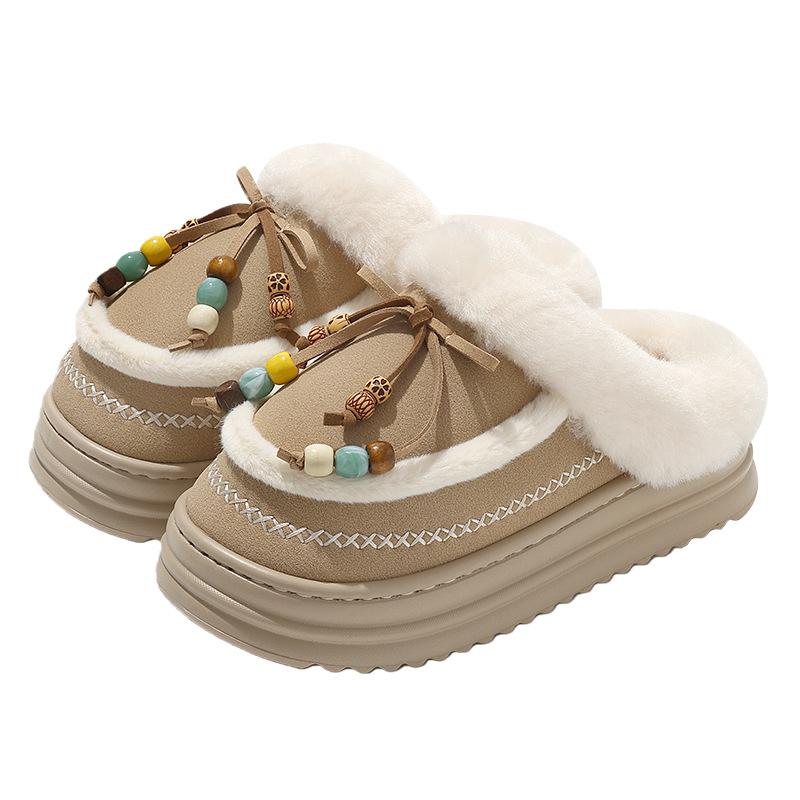 Cotton Slippers Autumn and Winter 2025 New Indoor Home Cute Non-slip Thick Bottom Plush Cotton Mop