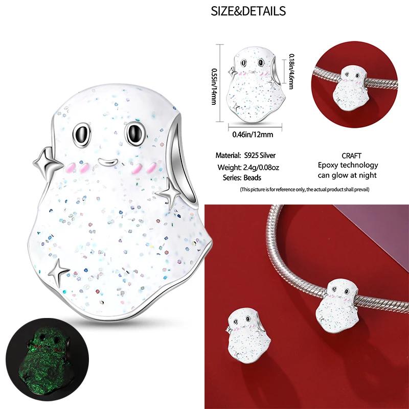 New Coppering Halloween Witch Skeleton Bat Charm Chain Beaded Fit Original Bracelet Diy Ladies Jewelry