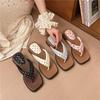 Retro Style Small Polka Dot Flip-Flops Women'S Summer Muffin Bottom Thick Bottom Casual Outer Wear Pinch Foot Cool Slippers