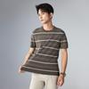 Lilang Men's Slim Fit Striped Knit T-Shirt