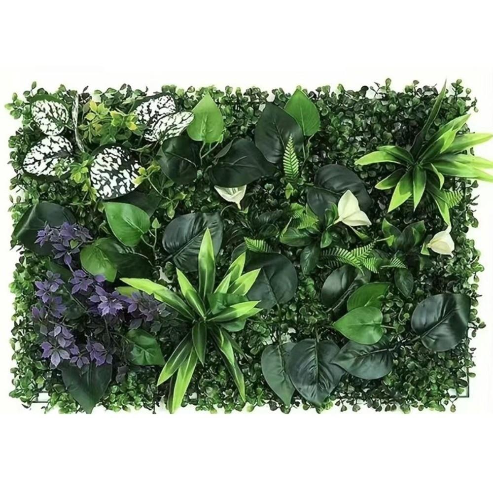Plastic Fake Foliage Panel Fake Foliage Texture Vertical Garden Panel  Outdoor Garden