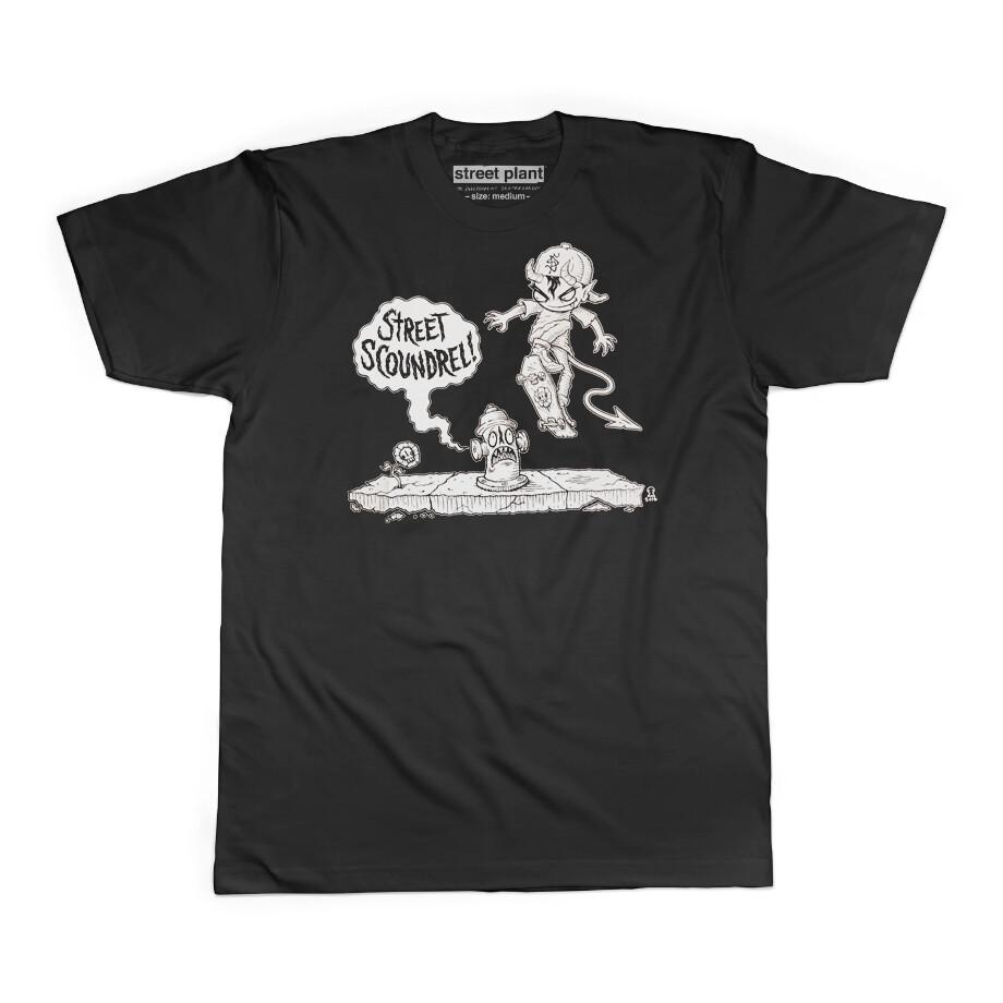 Street Plant Mike Vallely STREET SCOUNDREL Skateboard T Shirt BLACK Unisex T-Shirt XL