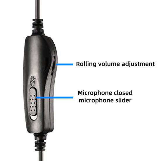 H300D Telephone Headset Lossless Noise Reduction Breathable 3.5mm RJ9 Call Center Communication Binaural Headphone for Truck Driver Office