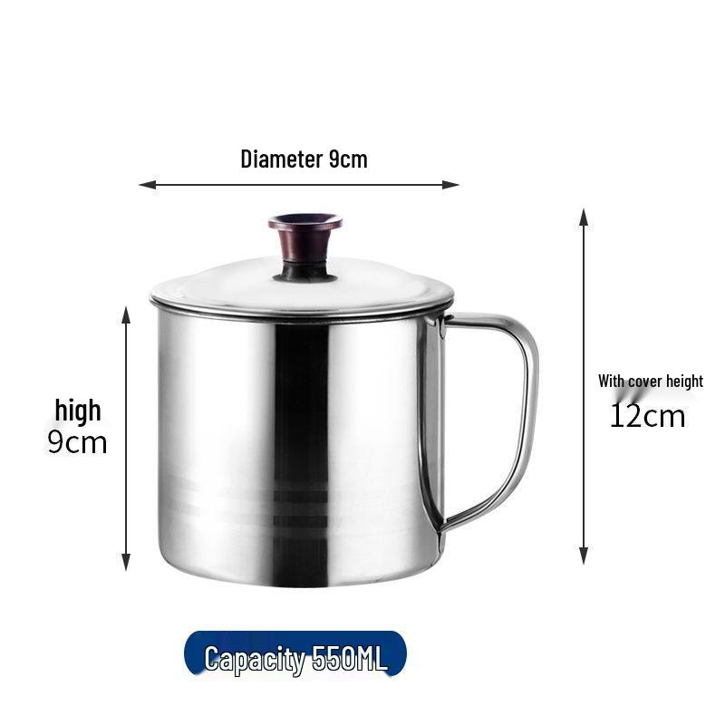 Large Capacity Stainless Steel Mug with Lid - Durable, Drop-Proof, Ideal for Kindergarten & Construction Site, Perfect for Cold Water & Tea.