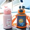 480ml Kids Thermos Bottle Cute Children's Thermal Water Bottle with Straw Stainless Steel Thermos Mug for Kid Portable Water Cup