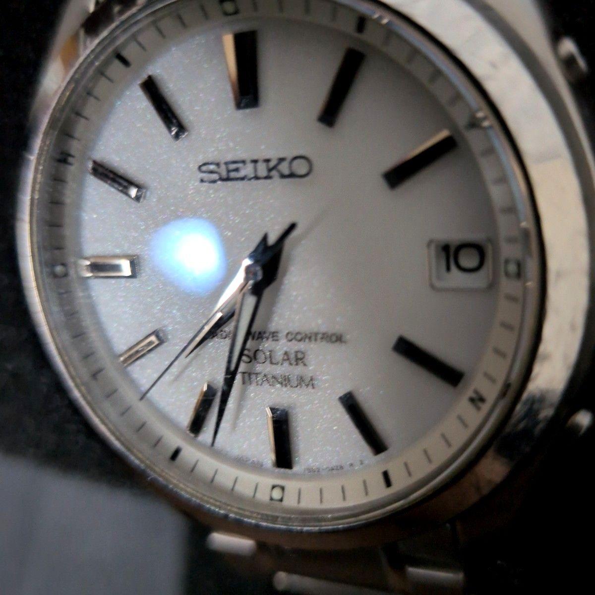 Used SEIKO radio solar titanium men s watch