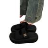 Sandali con plateau per l'estate, super trendy con la gonna, piedi non stanchi, scarpe romane nere a suola morbida