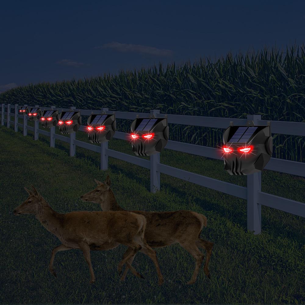 Solar-Powered Red Light Repellent for Rabbits, Wolves, Bears, Deer, and Weasels