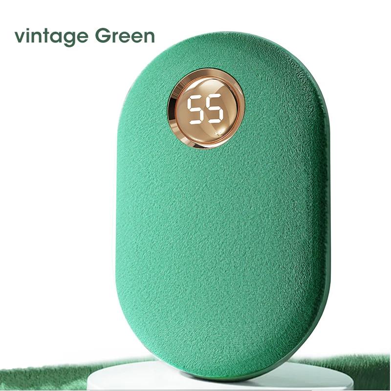 

Грелка для рук 2в1 USB Power Bank Перезаряжаемая зимняя грелка для рук Электрический обогреватель Карманная грелка Высокоемкостный зимний рождественский подарок зелёный