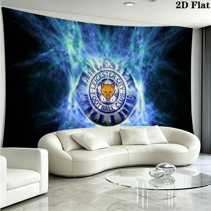 Leicester City FC Wall Tapestry Aesthetic Wall Hanging Printed Fabric Blanket Decorative Tapestries for Bedroom Living Room Home Decor