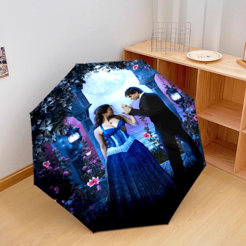 Twilight Saga Romance Automatic Umbrella - Suitable Travel Outdoor Portable Umbrella Birthday Gift Daily Essentials