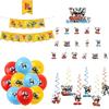 Set Decorațiuni Petrecere Aniversară Tematică Cuphead Cu Design Cap de Ceașcă de Ceai Material Vibrant din Hârtie