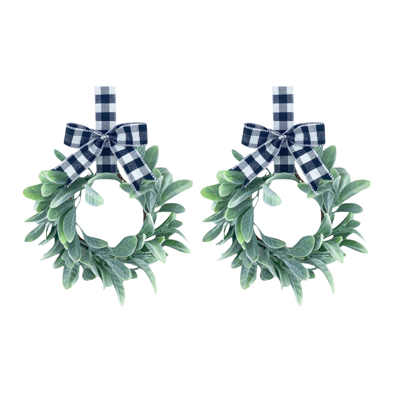 

Miniature Wreath, Artificial Spring And Summer Green Wreath, Suitable For Decorating Front Doors, Farmhouses And Kitchen Cabinets 3D One Size